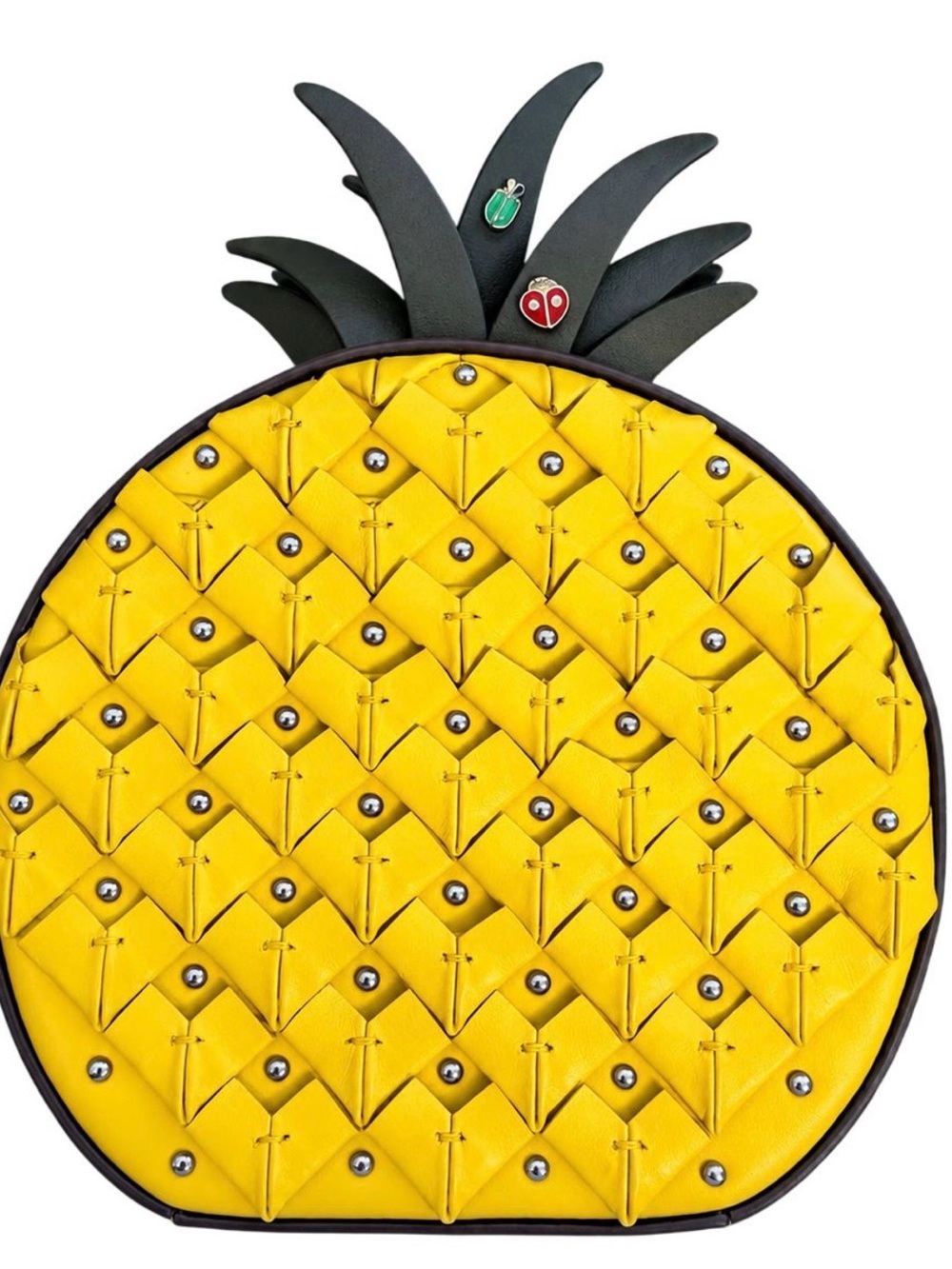 Kate Spade Picnic Pineapple Crossbody Novelty Bag Rare Yellow Leather